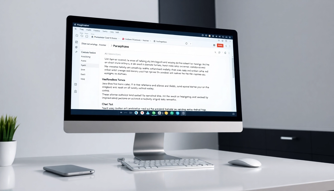 Animated paraphraser tool in action illustrating natural language rewriting for effective