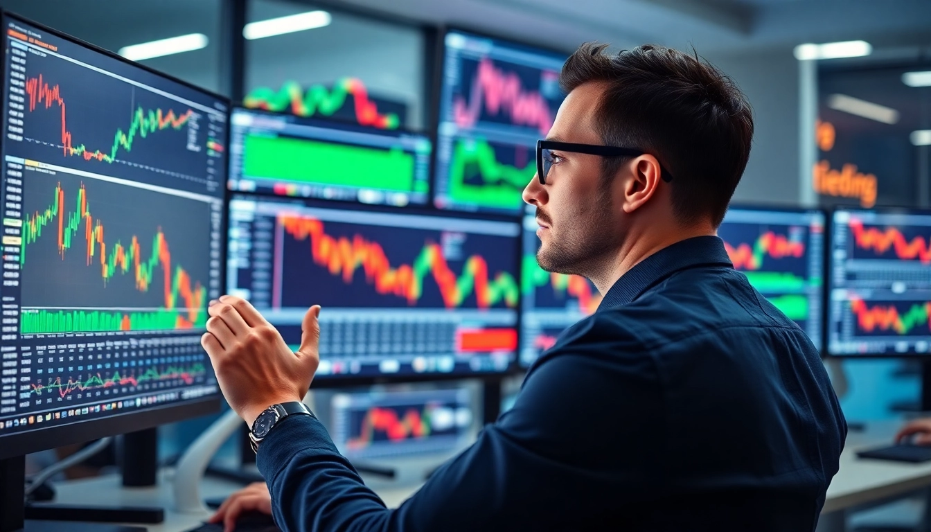 Trading view dashboard displaying real-time market charts for traders and investors to analyze